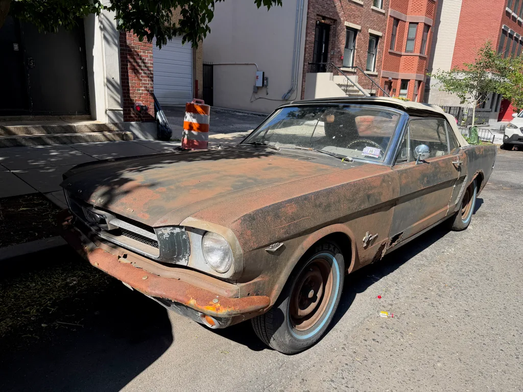 1966 Ford Mustang Convertible — Sahara Beige (original patina)
